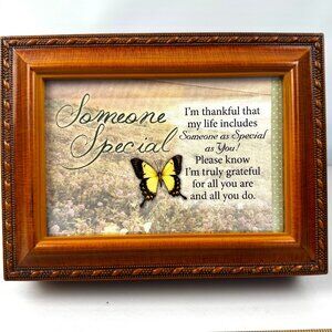 Sankyo Cottage Garden Music Jewelry Box For Someone Special "What a Wonderful Wo